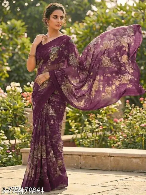 Purple_Georgette_Printed_Premium_Saree_For_Women