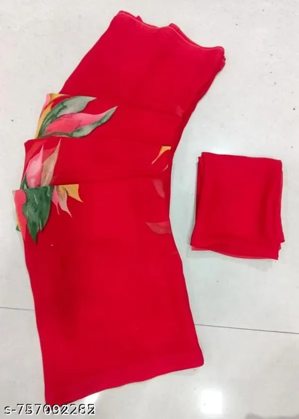Red_Heavy_Georgette_Printed_Premium_Saree_For_Women