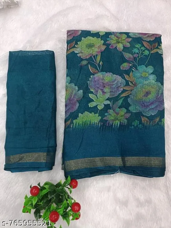 Blue_Fancy_Mal_Cotton_Printed_Premium_Saree_For_Women