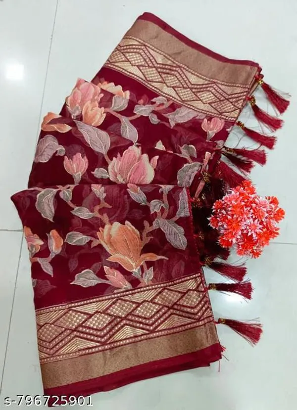 Multicolor_Fancy_Brasso_Printed_Premium_Saree_And_Jalar_Border_Premium_Saree_For_Women