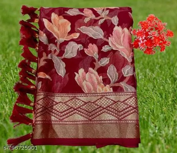 Multicolor_Fancy_Brasso_Printed_Premium_Saree_And_Jalar_Border_Premium_Saree_For_Women