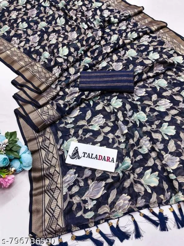 Multicolor_Fancy_Brasso_Printed_Premium_Saree_And_Jalar_Border_Premium_Saree_For_Women