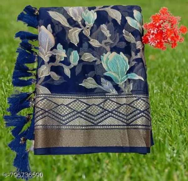 Multicolor_Fancy_Brasso_Printed_Premium_Saree_And_Jalar_Border_Premium_Saree_For_Women