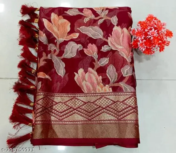 Multicolor_Fancy_Brasso_Printed_Premium_Saree_And_Jalar_Border_Premium_Saree_For_Women