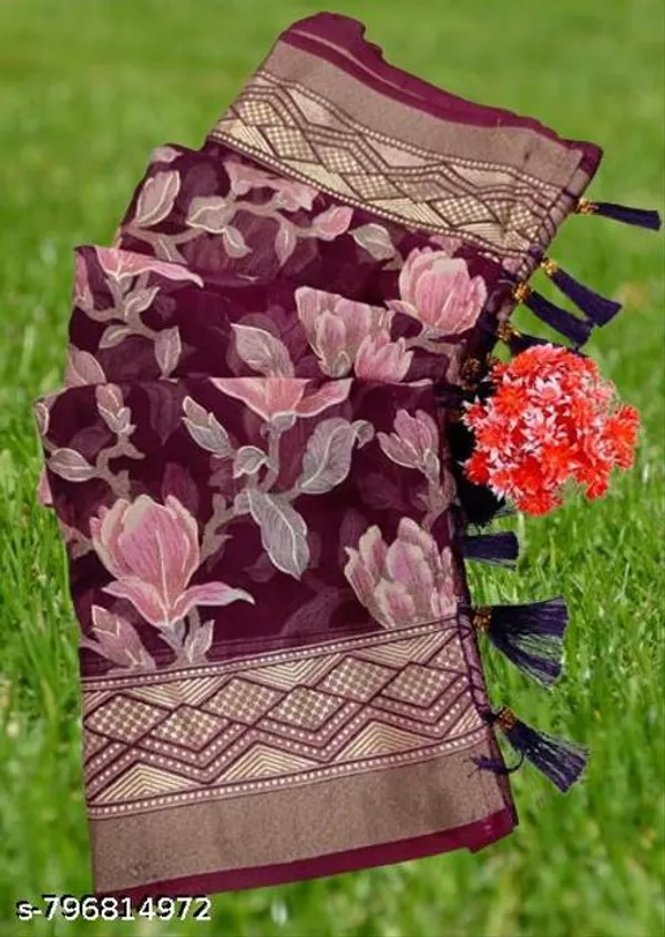 Taladara's_New_Fancy_Brasso_Printed_Premium_Saree_And_Jalar_Border_Premium_Saree_For_Women