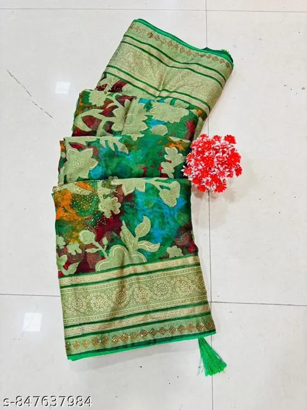 Taladara's_New_Brasso_Heavy_Printed_Saree_With_Diamond_Work_For_Women