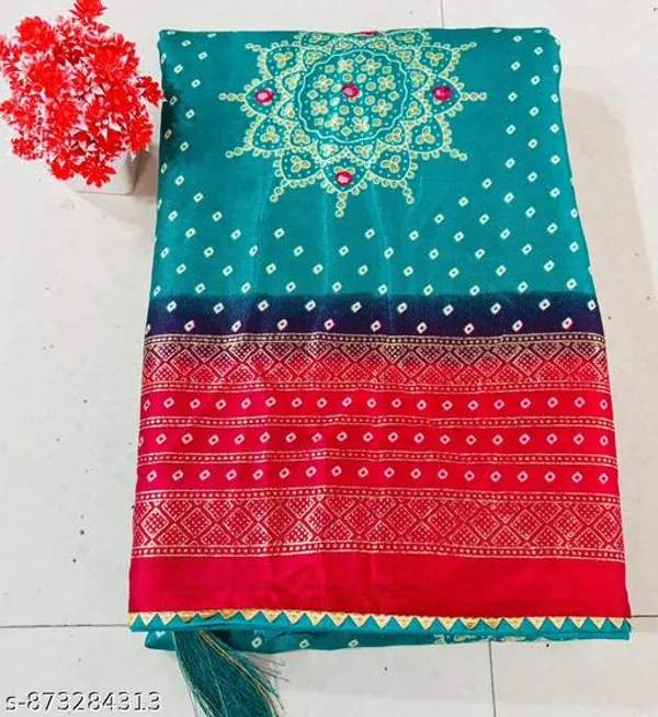 Taladara's_New_Blue_And_Red_Pashmina_Patola_Printed_Premium_Saree_For_Women