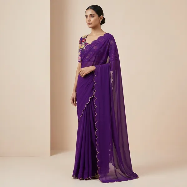 Taladara's_New_Georgette_Sath_Garam_Premium_Saree_For_Women