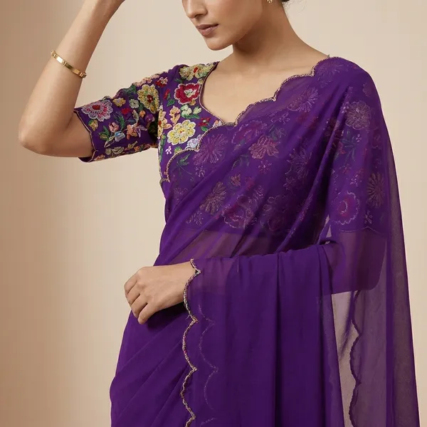 Taladara's_New_Georgette_Sath_Garam_Premium_Saree_For_Women