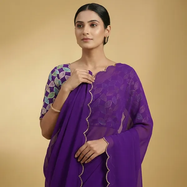 Taladara's_New__Georgette_Sath_Garam_Premium_Saree_For_Women