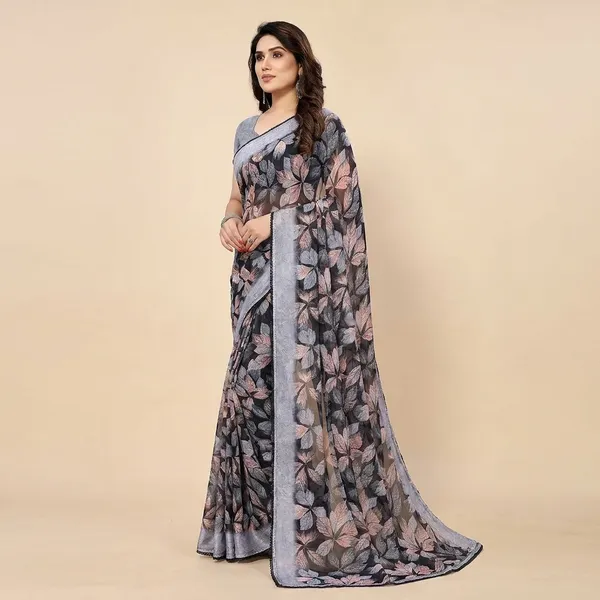 Taladara's_New__Georgette_Printed_Premium_Saree_Lace_Border_For_Women