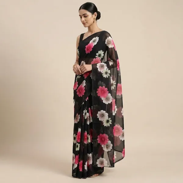 Taladara's_New__Georgette_Printed_Premium_Saree_For_Women