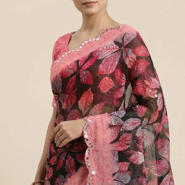 Taladara's_New__Georgette_Printed_Premium_Saree_Mirar_Lace_Border_For_Women