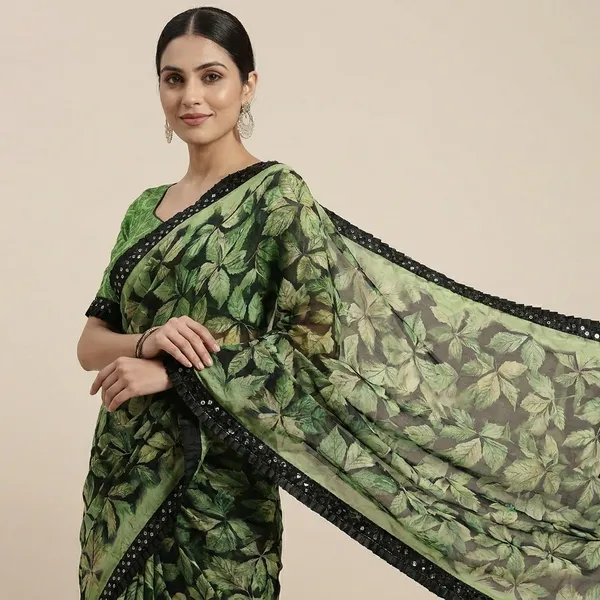 Taladara's_New__Georgette_Printed_Saree_Lace_Border_For_Women