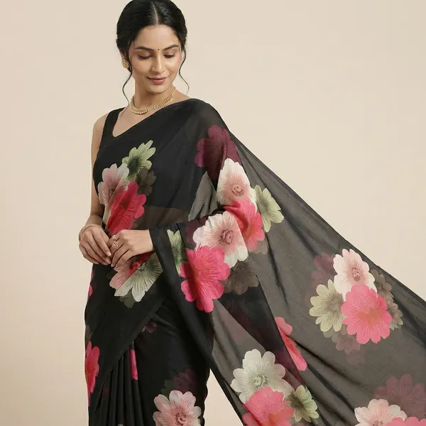 Taladara's_New__Georgette_Printed_Premium_Saree_For_Women
