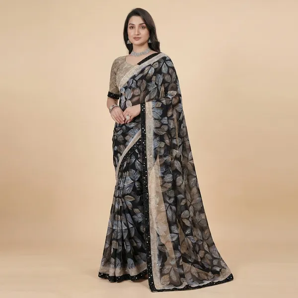 Taladara's_New__Georgette_Printed_Premium_Saree_Lace_Border_For_Women