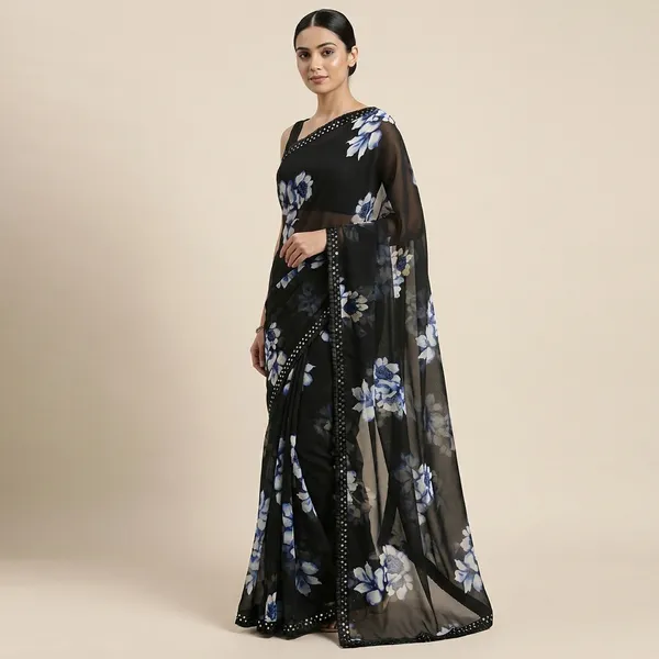 Taladara's_New__Georgette_Printed_Premium_Saree_Lace_Border_For_Women