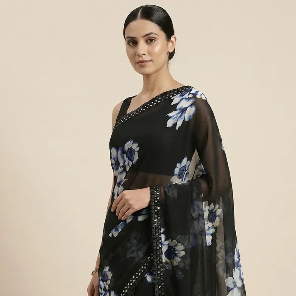 Taladara's_New__Georgette_Printed_Premium_Saree_Lace_Border_For_Women