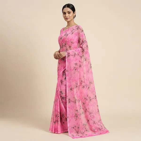 Pink_Printed_Georgette_Premium_Saree_For_Women