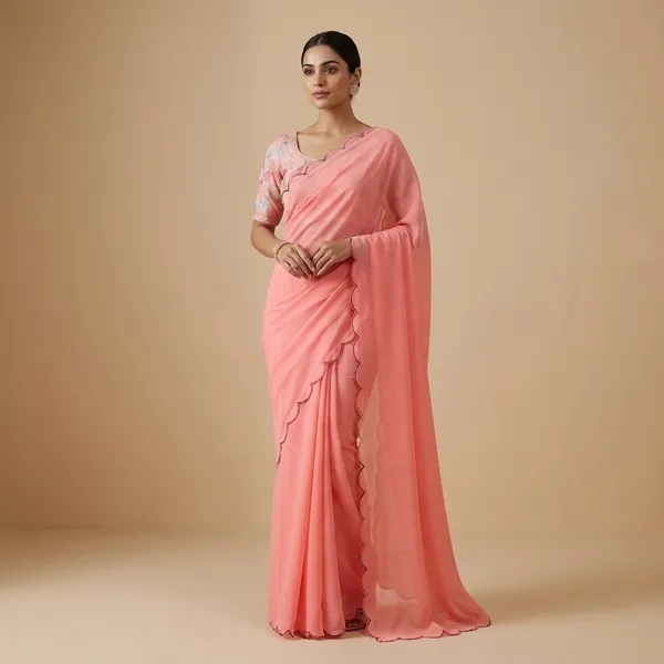 Pink_Sath_Gram_Premium_Saree_With_Printed_Blouse_For_Women