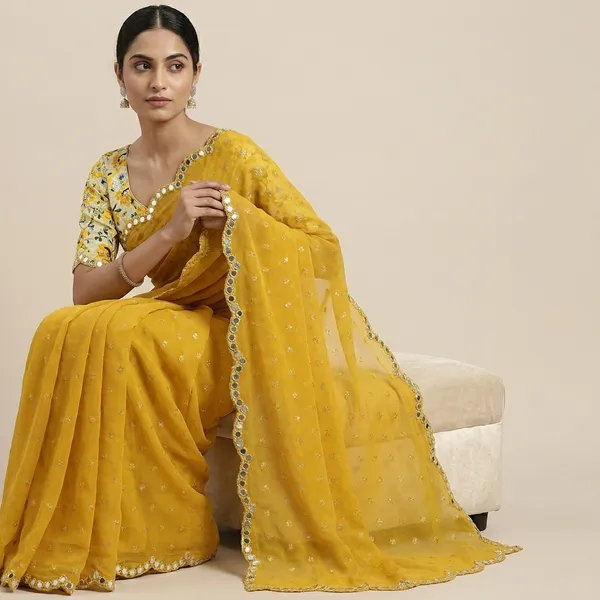 Taladara'sNew_Fancy_Mirror_Mos_Buti_Premium_Saree_For_Women