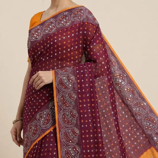 Taladara's_New__Fancy_Georgette_Premium_Saree_With_Embedded_Stones_And_Added_Blouse_For_Women