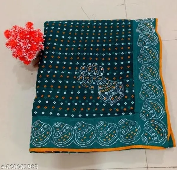 Taladara's_New_Fancy_Solo_Premium_Saree_With_Embedded_Stones_And_Added_Blouse_For_Women