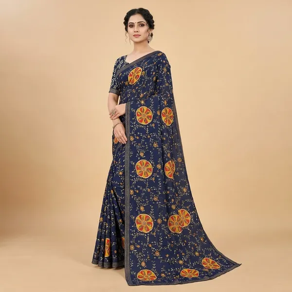 Taladara's_New_Fancy_Pending_Printed_Premium_Saree_And_Lace_Border_Premium_Saree_For_Women