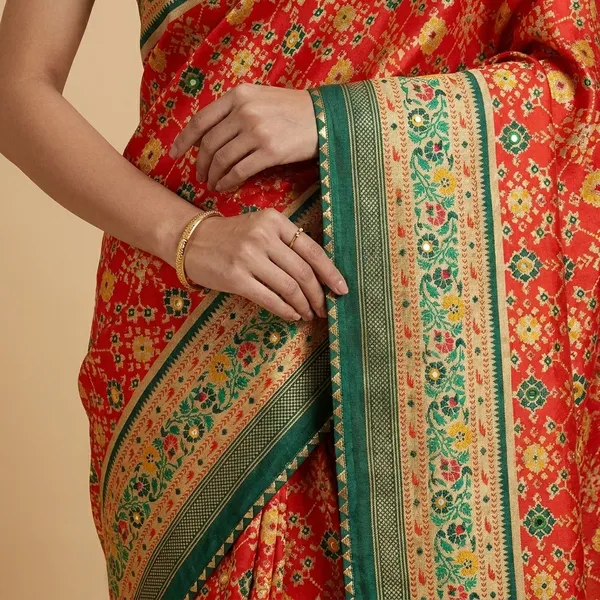 Multicolor_Pashmina_Patola_Premium_Saree_For_Women