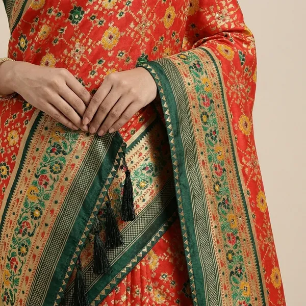 Red_Pashmina_Patola_Premium_Saree_For_Women