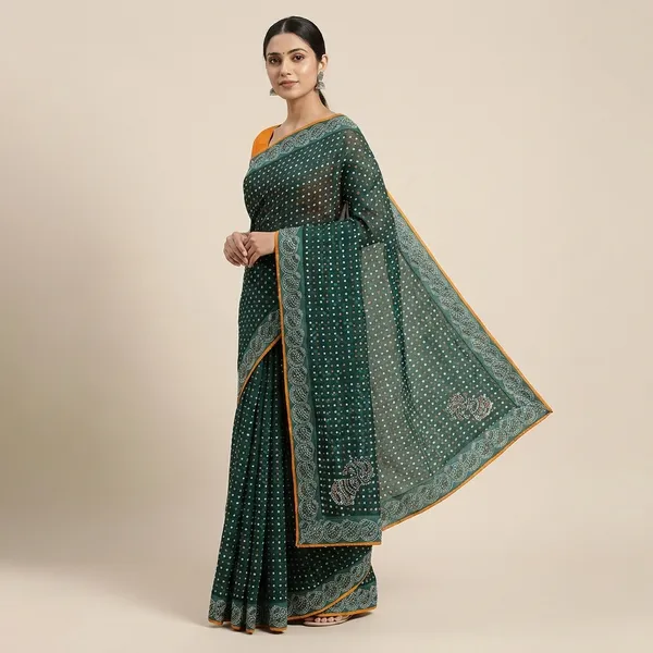 Taladara's_New__Fancy_Solo_Matka__Lace_And_Diamond_Border_Premium_Saree_For_Women