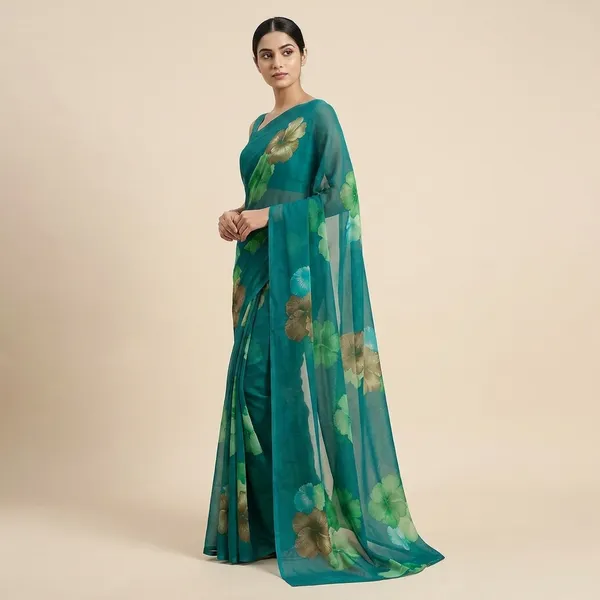 Taladara's_New_Blue__Coloured_Fancy_Georgette_Printed_Heavy_Saree_For_Women
