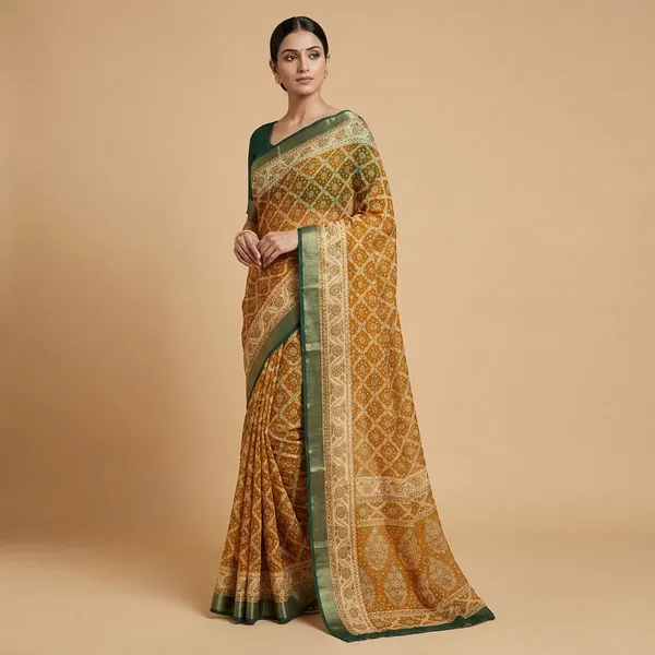 Multicolor_Chiffon_Printed_Premium_Saree_For_Women