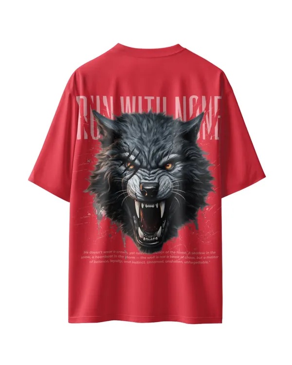 Fujju_Run_With_None_Red_Oversized_T_Shirt_300_Gsm_100_Cotton