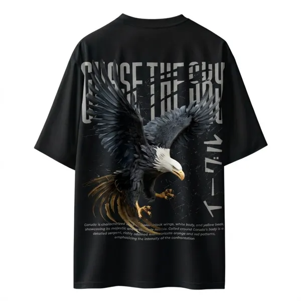 Fujju_Chase_The_Sky_Oversized_T_Shirt_300_Gsm_100_Cotton_Black