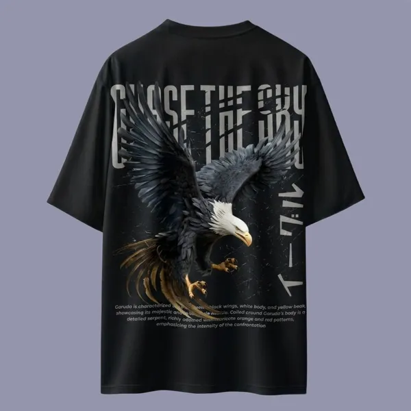 Fujju_Chase_The_Sky_Oversized_T_Shirt_300_Gsm_100_Cotton_Black