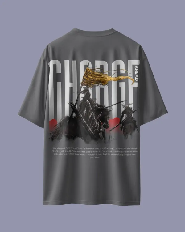 Fujju_Charge_Ahead_Gray_Oversized_T_Shirt_300_Gsm_100_Cotton_Pack_Of_2