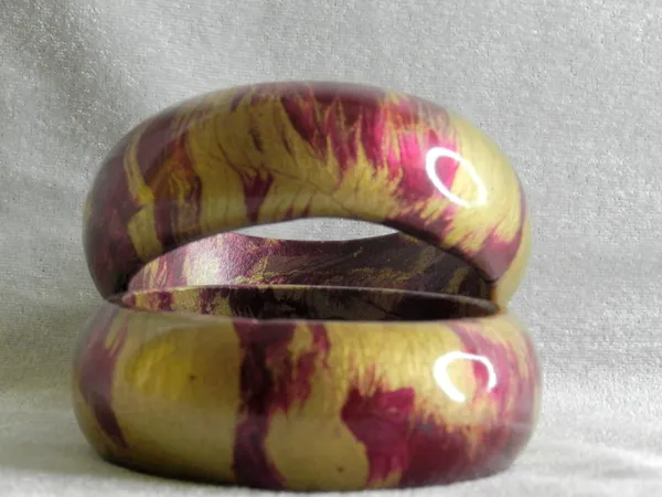 Gold_And_Burgundy_Resin_Bangles_For_Women__(pack_of_two_pieces)