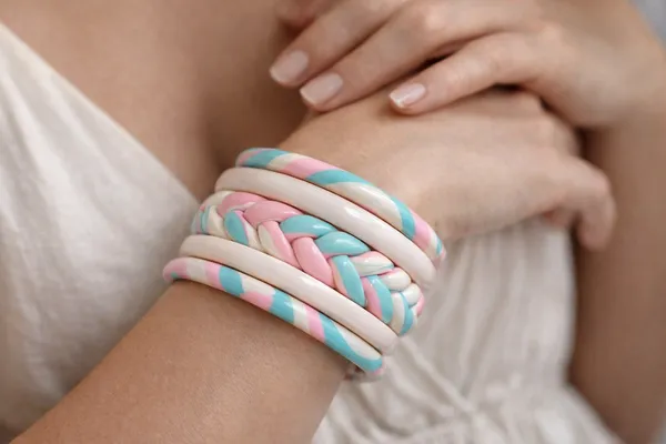 Pack_of_5_Pink_And_Mint_And_White_Silicone_Single_Hand_Bangles_For_Women