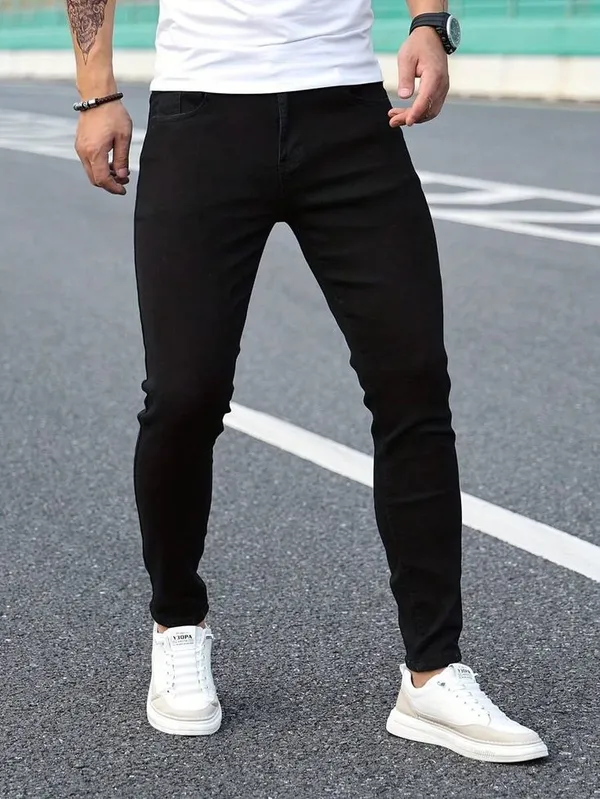Black_Premium_Stretch_Denim_Solid_Slim_Fit_Jeans_For_Men