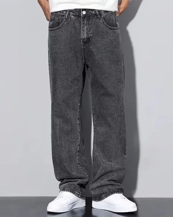 Grey_Acid_Wash_Loose_Fit_Denim_Jeans_For_Men