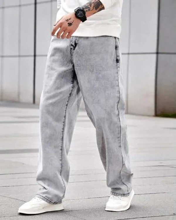 Grey_Washed_Denim_Straight_Fit_Jeans_For_Men