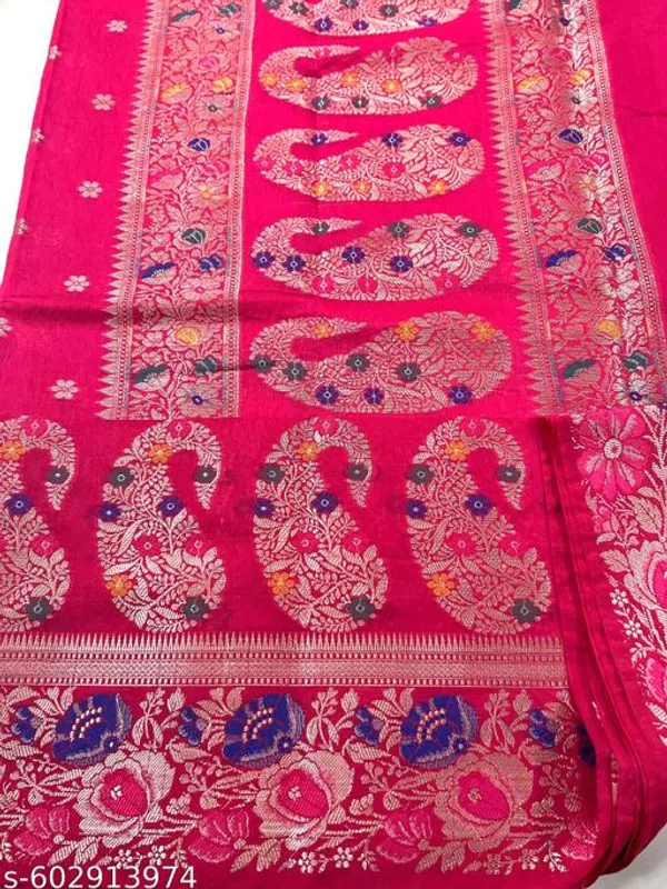 Cherry_Red_Banarasi_Silk_Saree_With_Meena_Work_Design