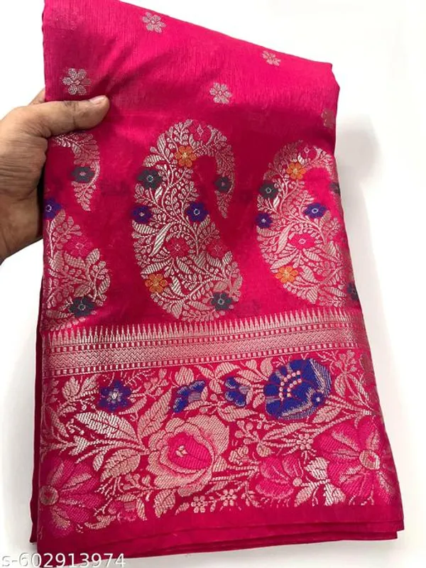 Cherry_Red_Banarasi_Silk_Saree_With_Meena_Work_Design
