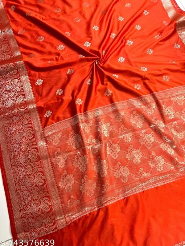 Bhagwa_Orange_Banarasi_Silk_Saree_With_Rich_Zari_Work