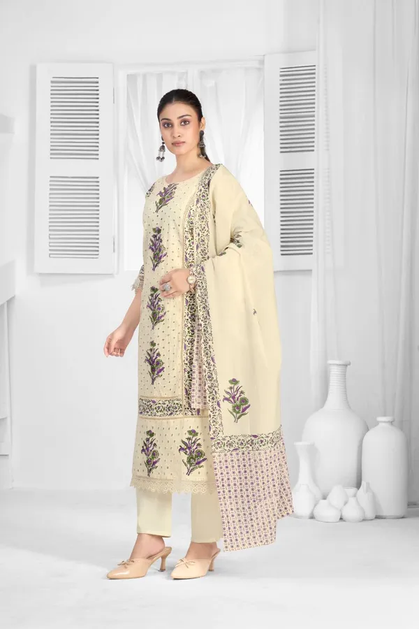 Cream_Pure_Cotton_Premium_Kurta_Sets_For_Women