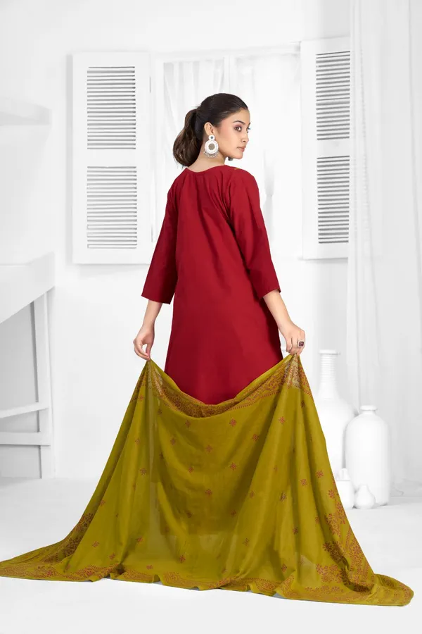 Red_Pure_Cotton_Premium_Kurta_Sets_For_Women