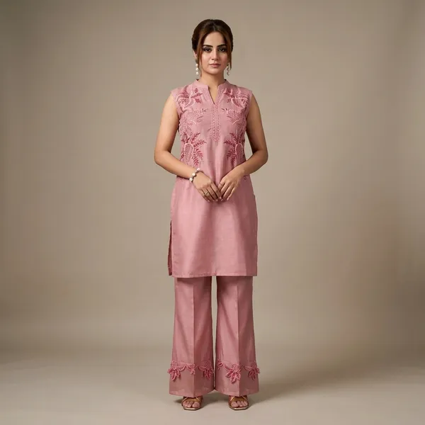 Pink_Chanderi_Premium_Co_Ord_Set_For_Women