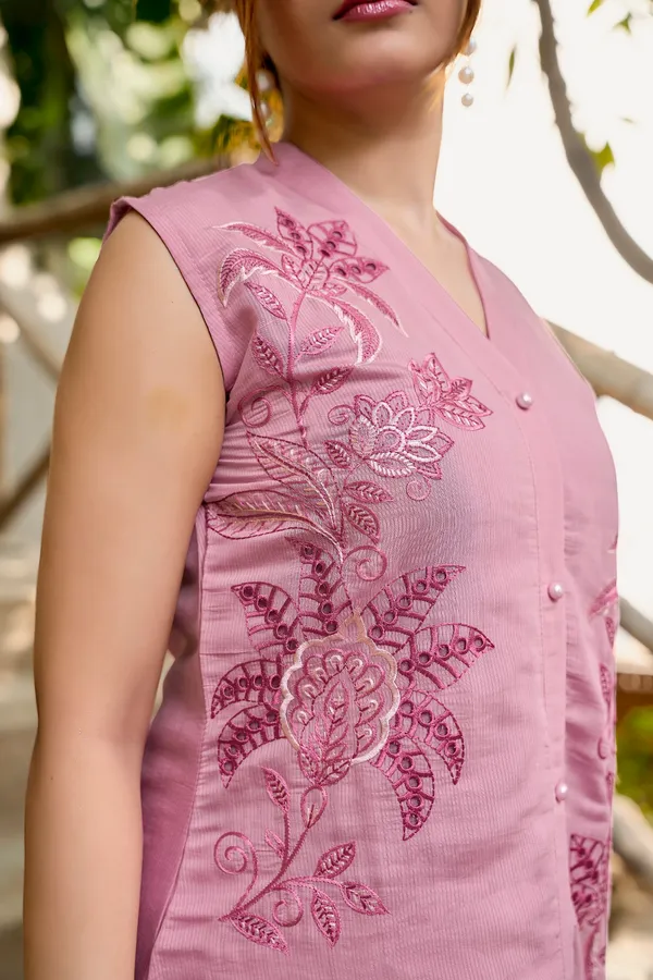 Pink_Chanderi_Premium_Co_Ord_Set_For_Women