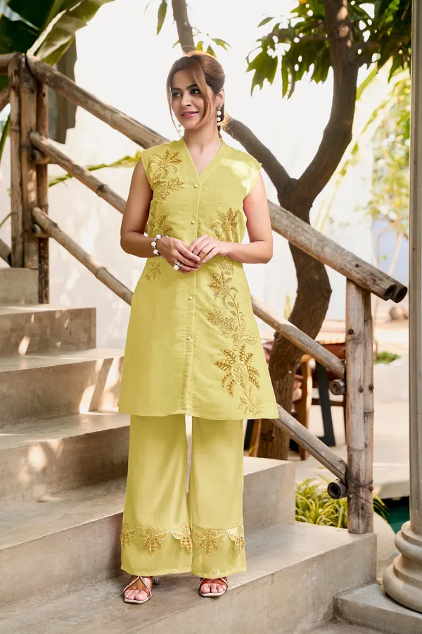 Yellow_Chanderi_Premium_Co_Ord_Set_For_Women